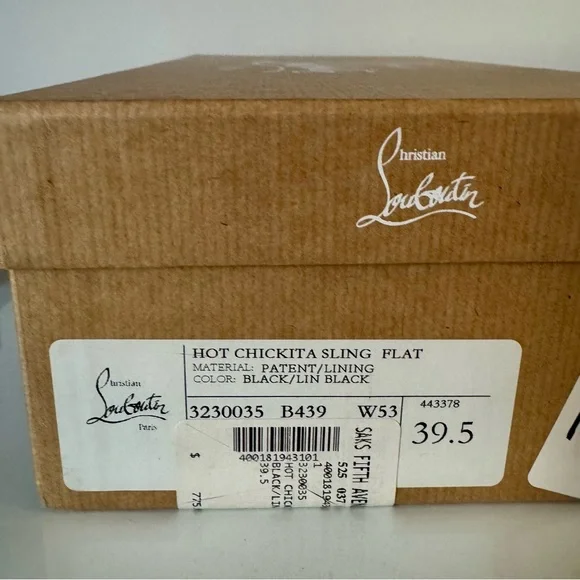 Christian Louboutin Hot Chick Patent Leather Slingback Flats - Picture 6 of 7